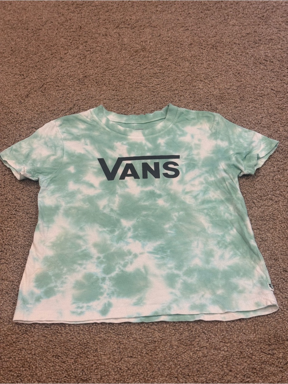 Vans Kids Tie-Dye Logo Tee in Mint Green Sz M (10/12)